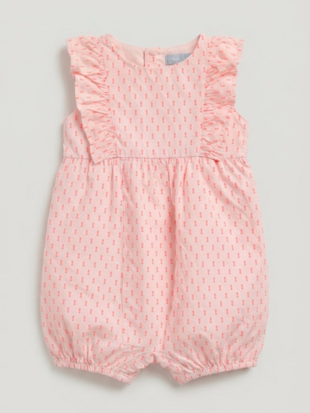 GAP BABY Pink Ruffle Baby Romper - Soft Sleeveless Kids Pajamas 12-18 months